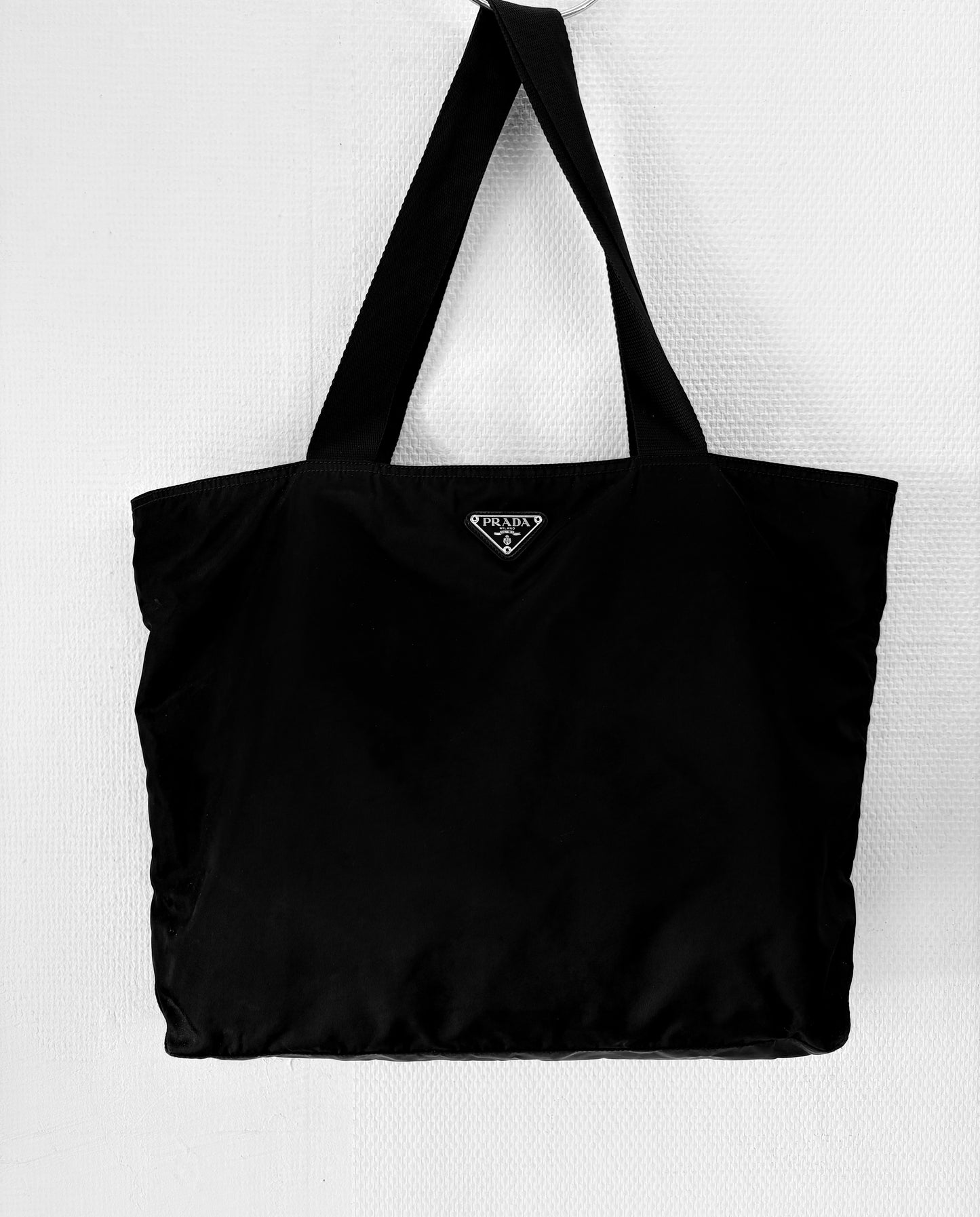 PRADA Vintage Tessuto Nylon Tote Bag Black