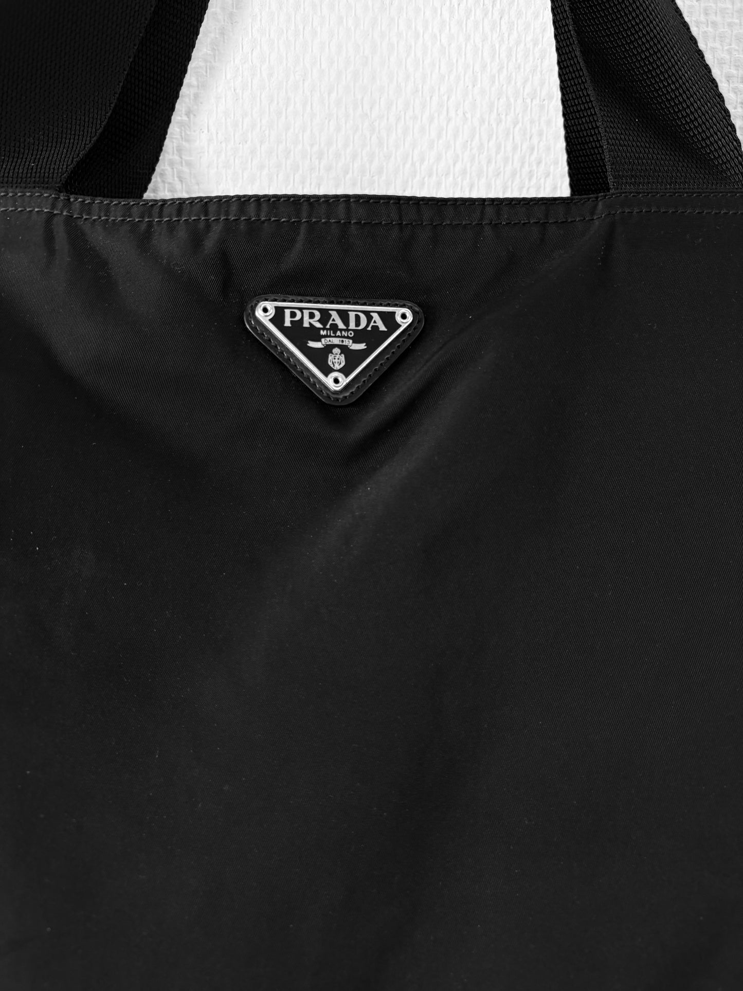 PRADA Vintage Tessuto Nylon Tote Bag Black