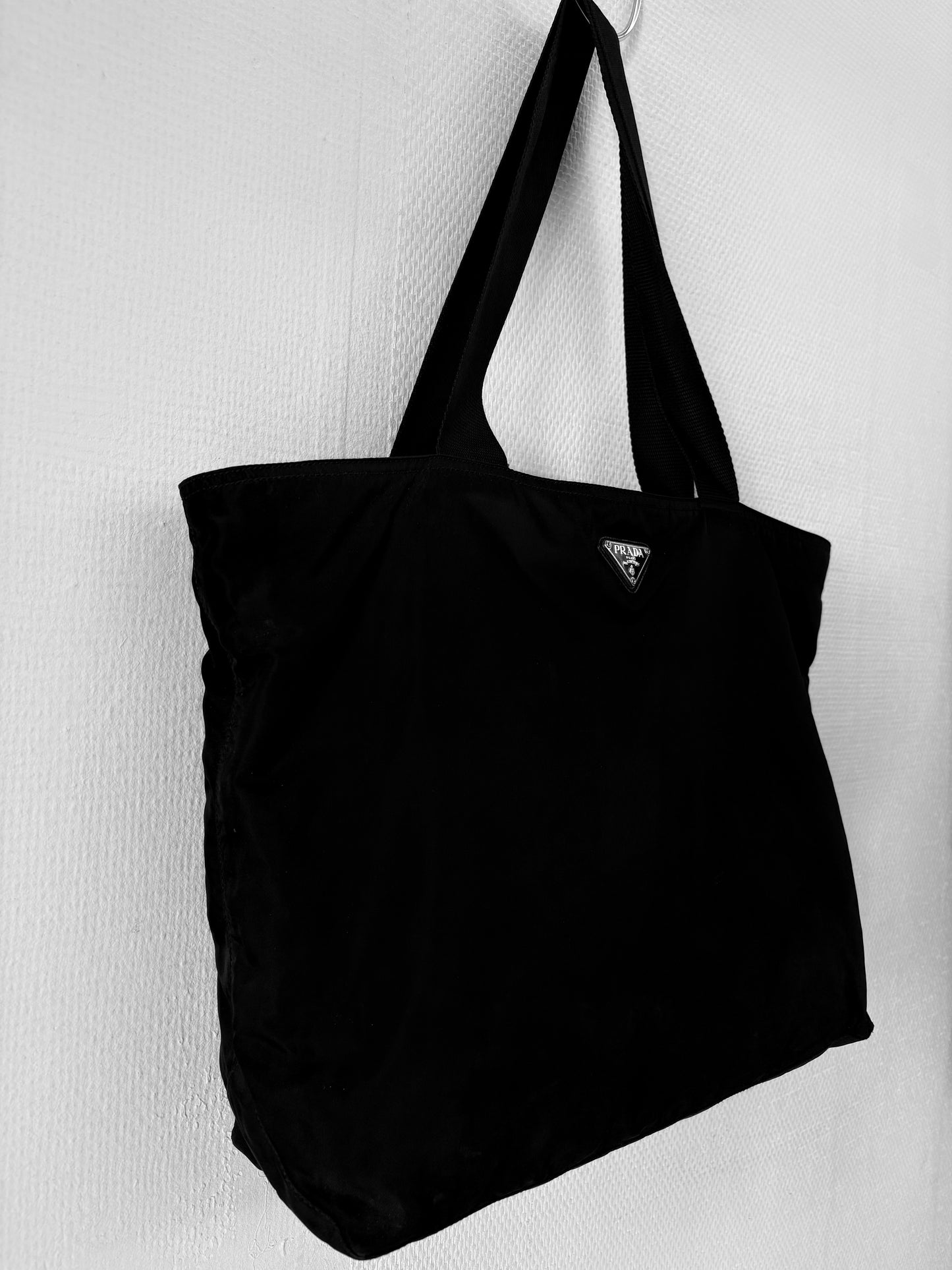 PRADA Vintage Tessuto Nylon Tote Bag Black