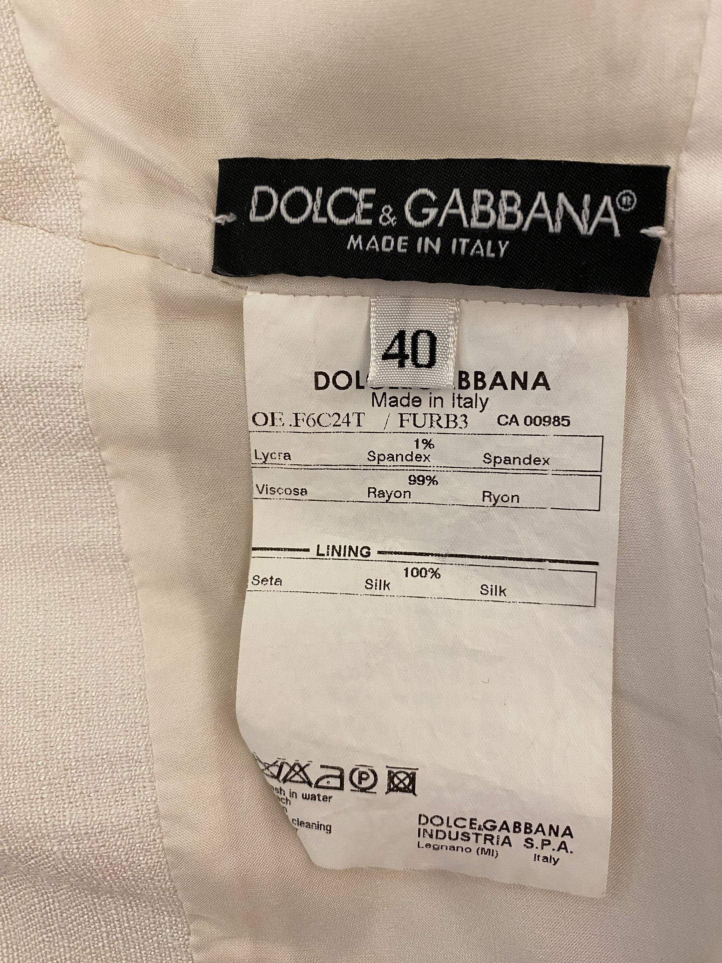 DOLCE & GABBANA Sleeveless White Dress Size It 40 Eu 36