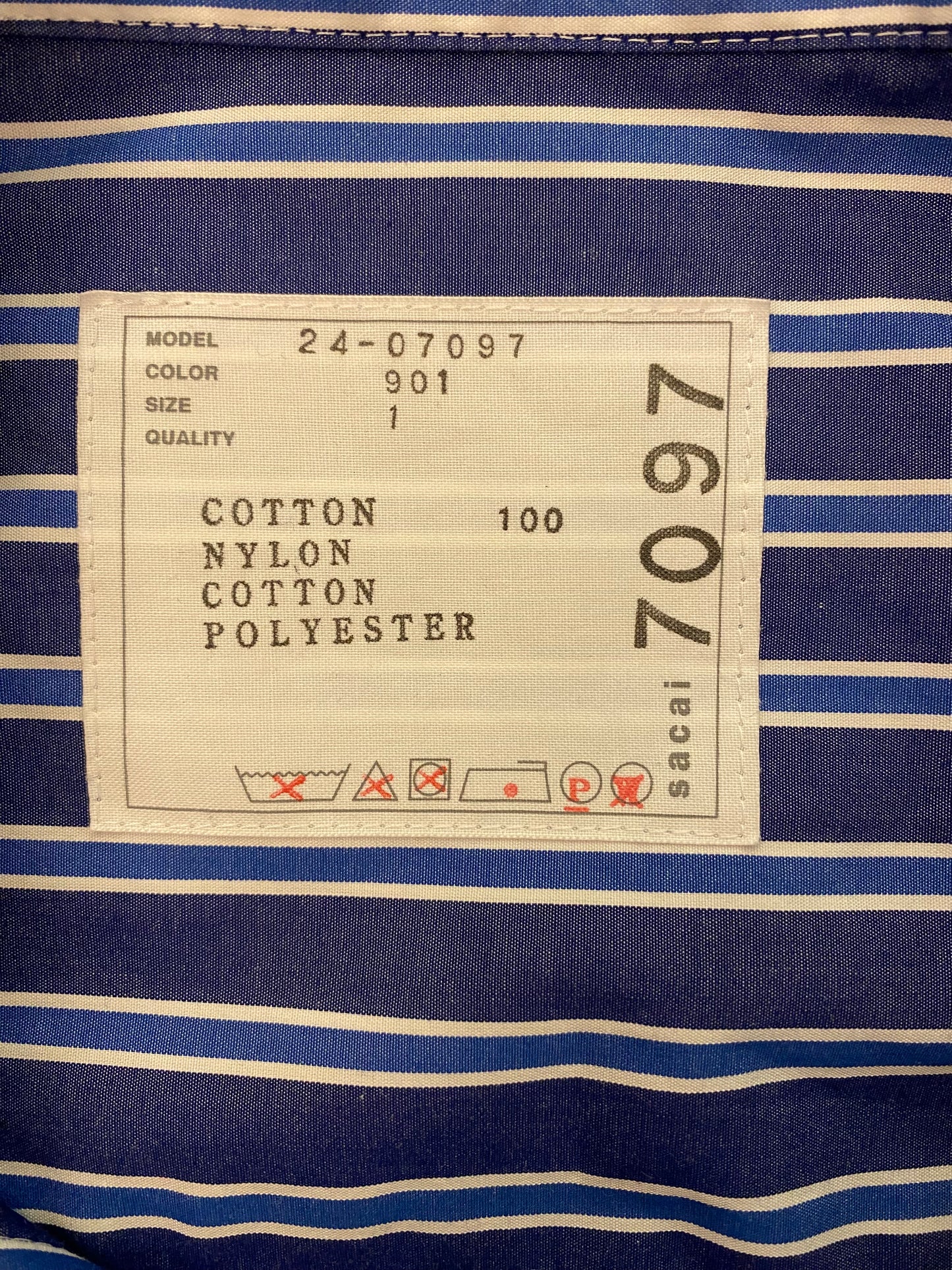 SACAI Cotton Poplin Shirtdress Size 1/S