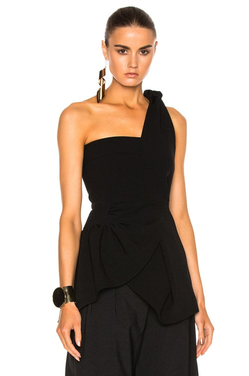 J.W. ANDERSON Beach Bodice One-Shoulder Top Size 36