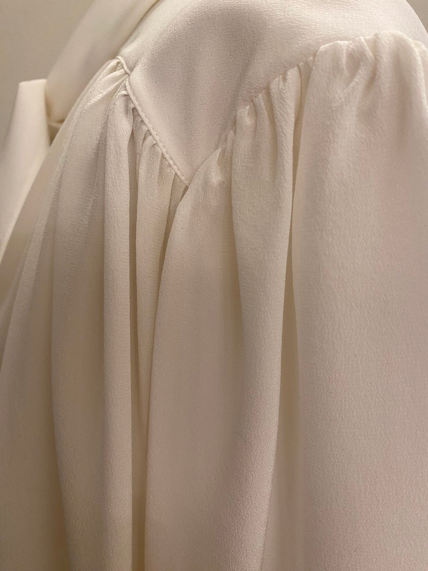 BALENCIAGA Tie-neck Silk Blouse Size 38