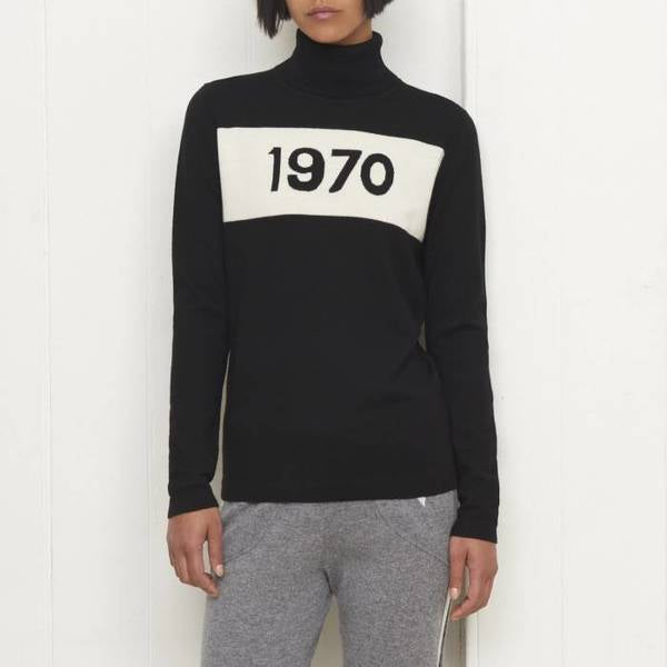BELLA FREUD 1970 Polo Jumper Black Size S