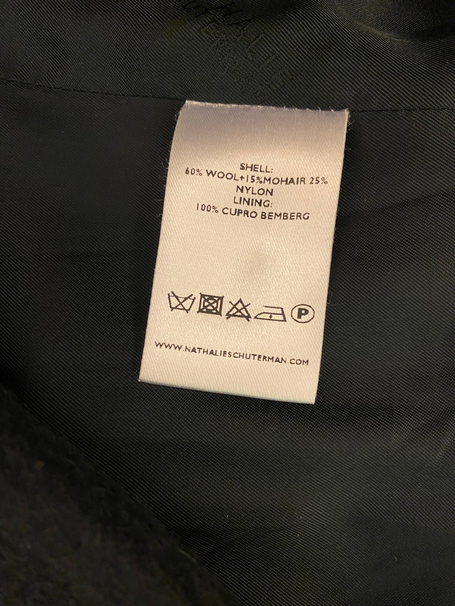 NATHALIE SCHUTERMAN Belted Coat in Wool & Mohair Size 36