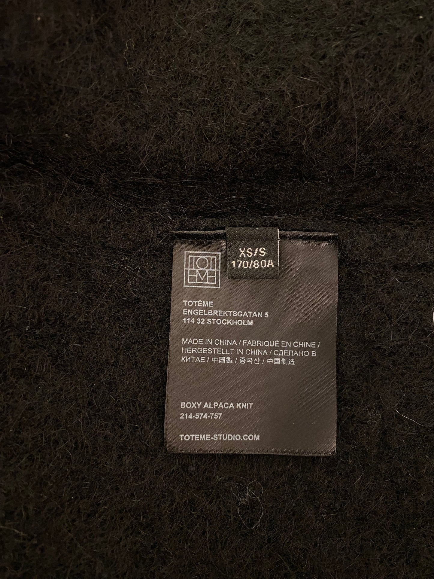 TOTÊME Boxy Alpaca Sweater Size XS/S