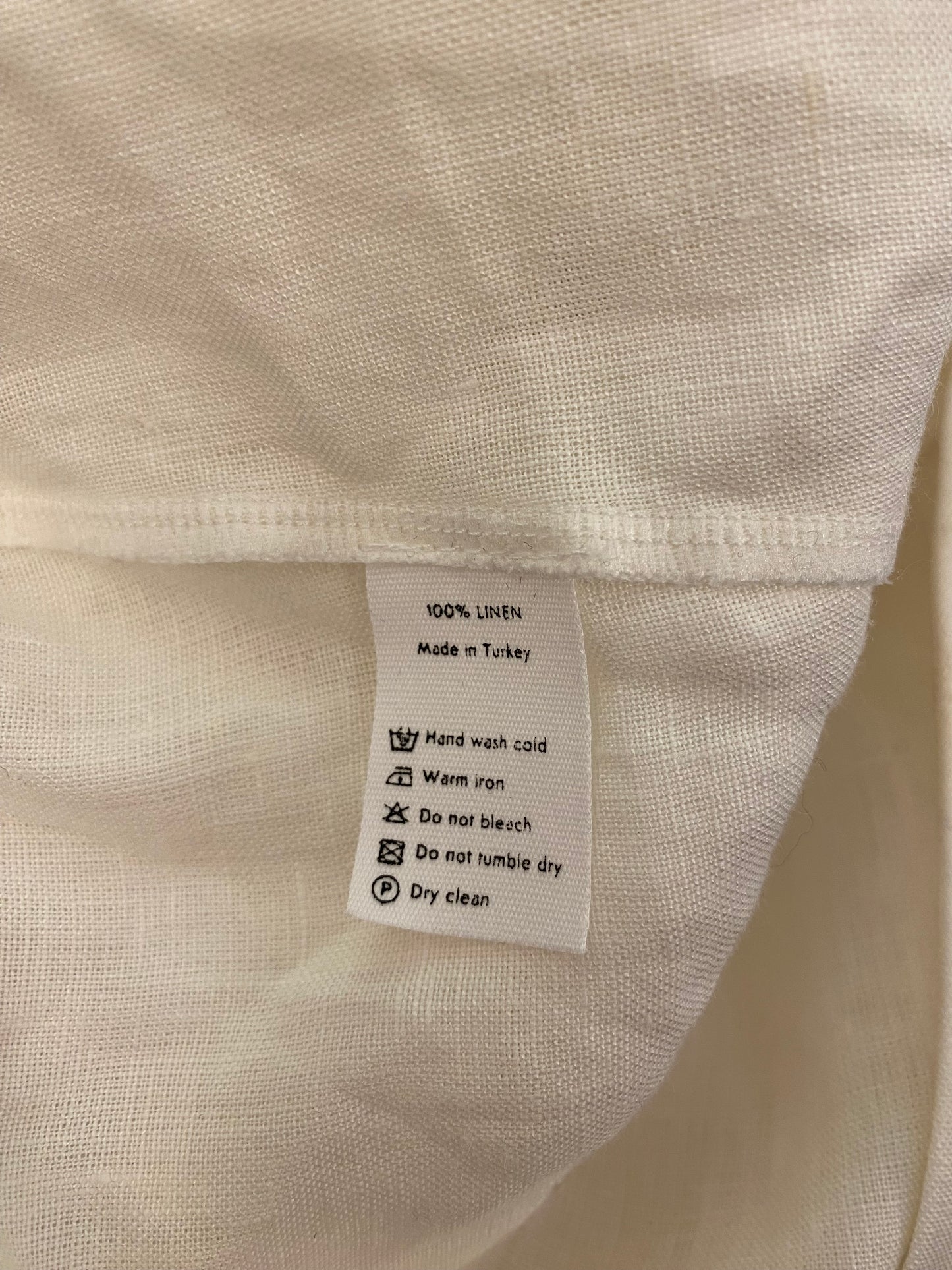 PIECE OF WHITE Linen White Dress Size S