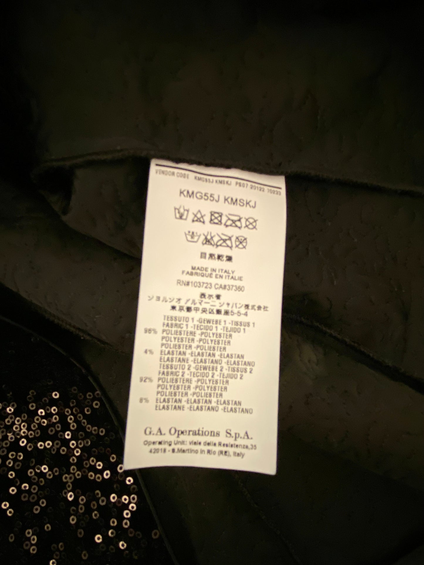 ARMANI COLLEZIONI Sequin-Embellished Jacket Size IT 48