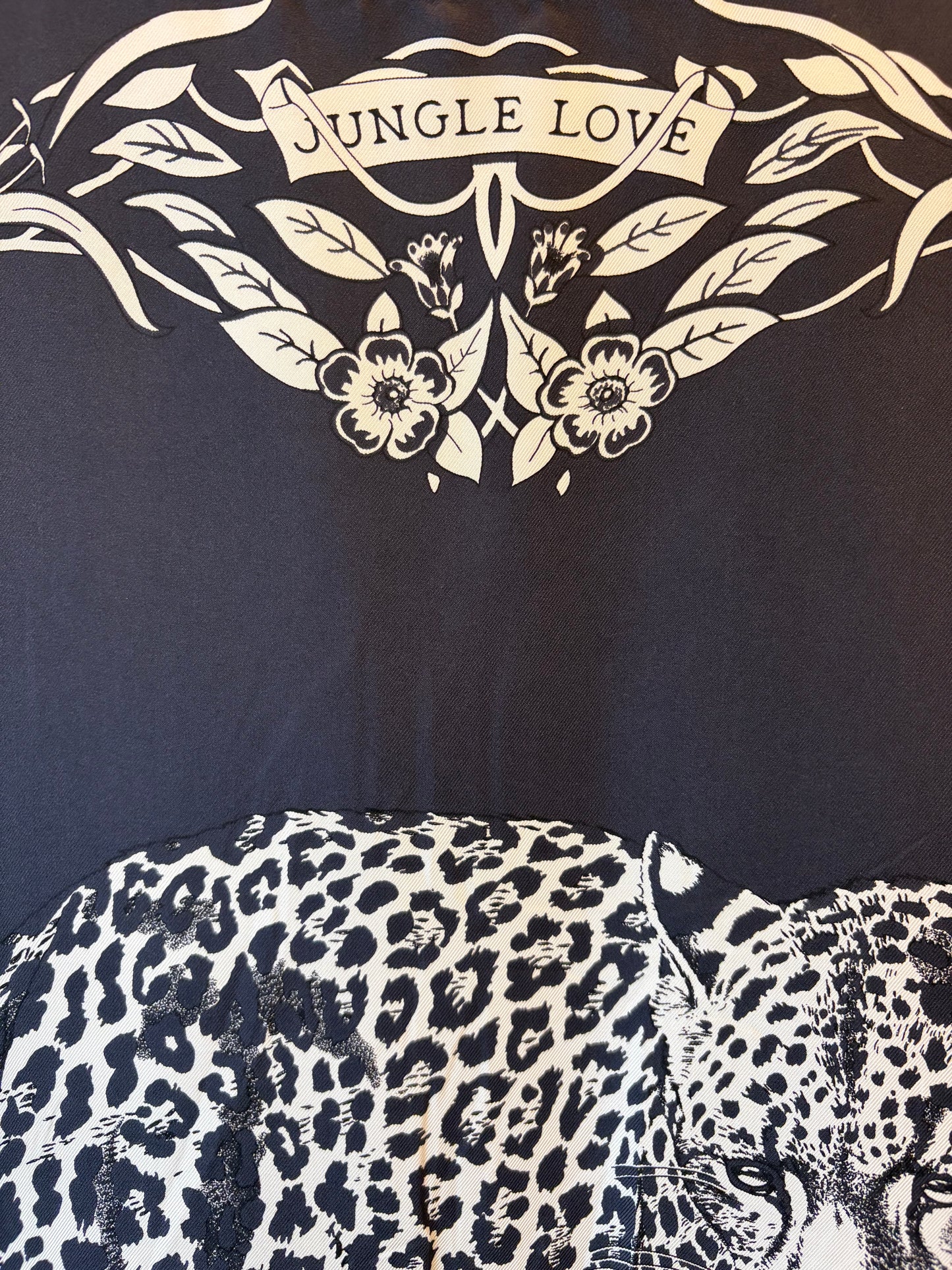 HERMÈS “Jungle Love” Silk Twill Dress Size FR 38