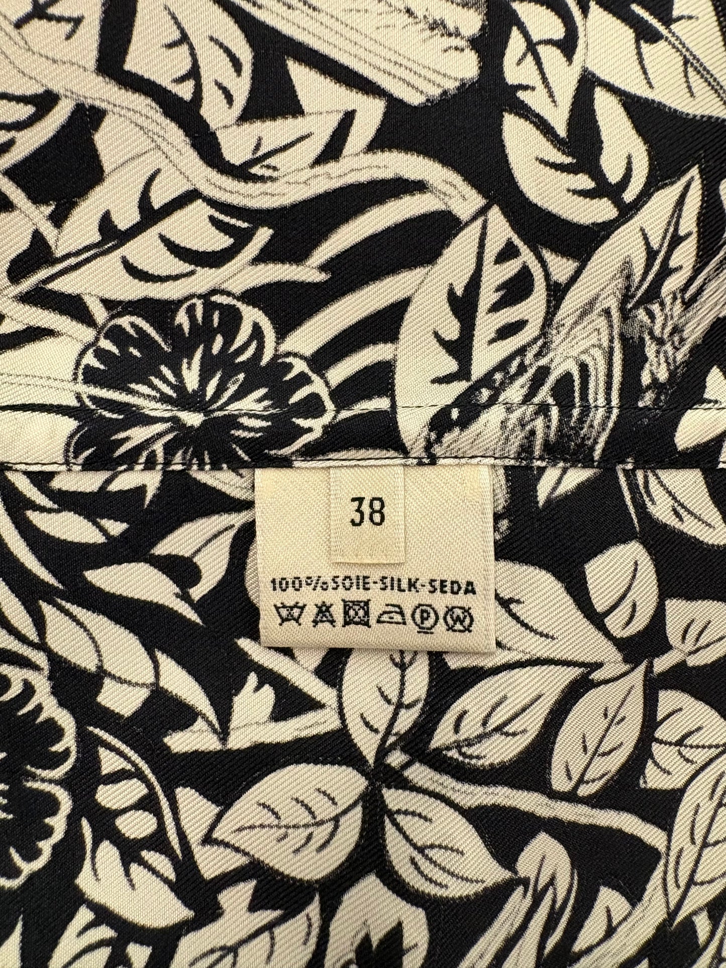 HERMÈS “Jungle Love” Silk Twill Dress Size FR 38