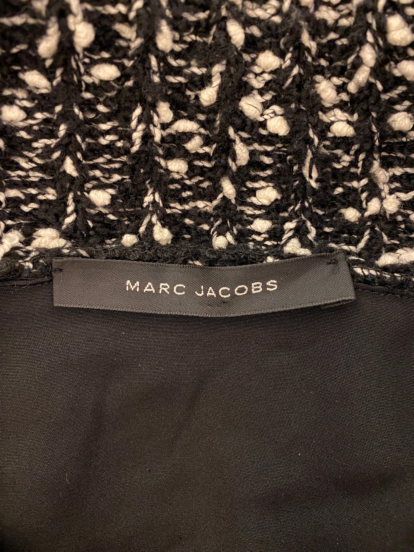 MARC JACOBS Wool Mohair Black & White Jacket Size M