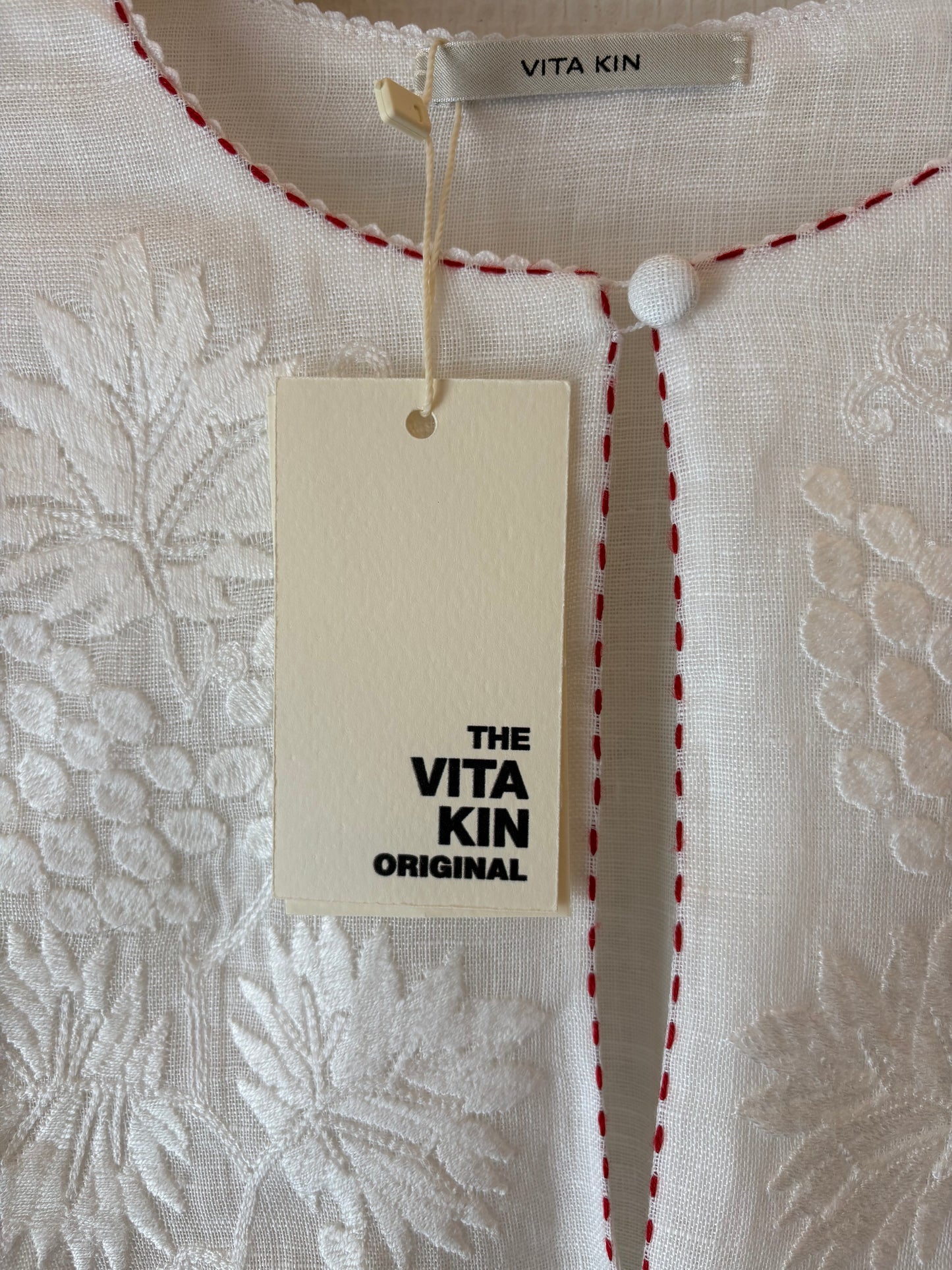 VITA KIN “Tavria” Embroidered Linen Mini Dress Size S