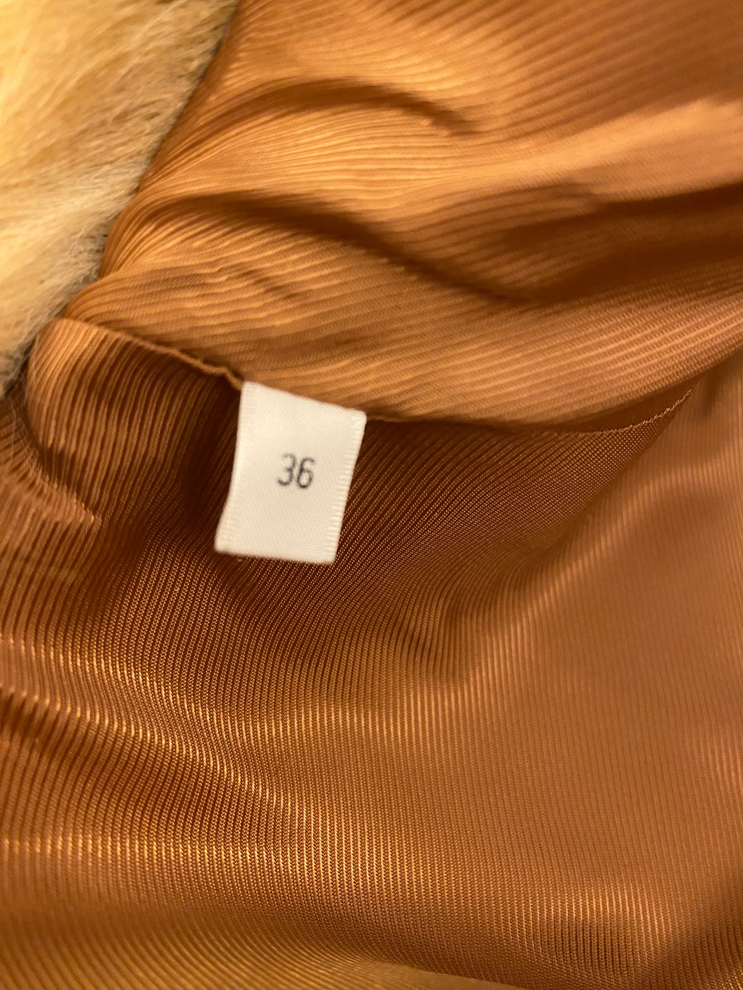 ANOUK YVE Faux Fur Wool Coat in Camel by MALINA Size 36