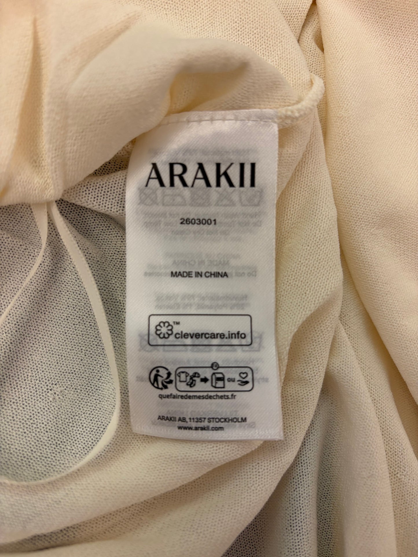 ARAKII Pleated Waist Skirt - Off-White Size S