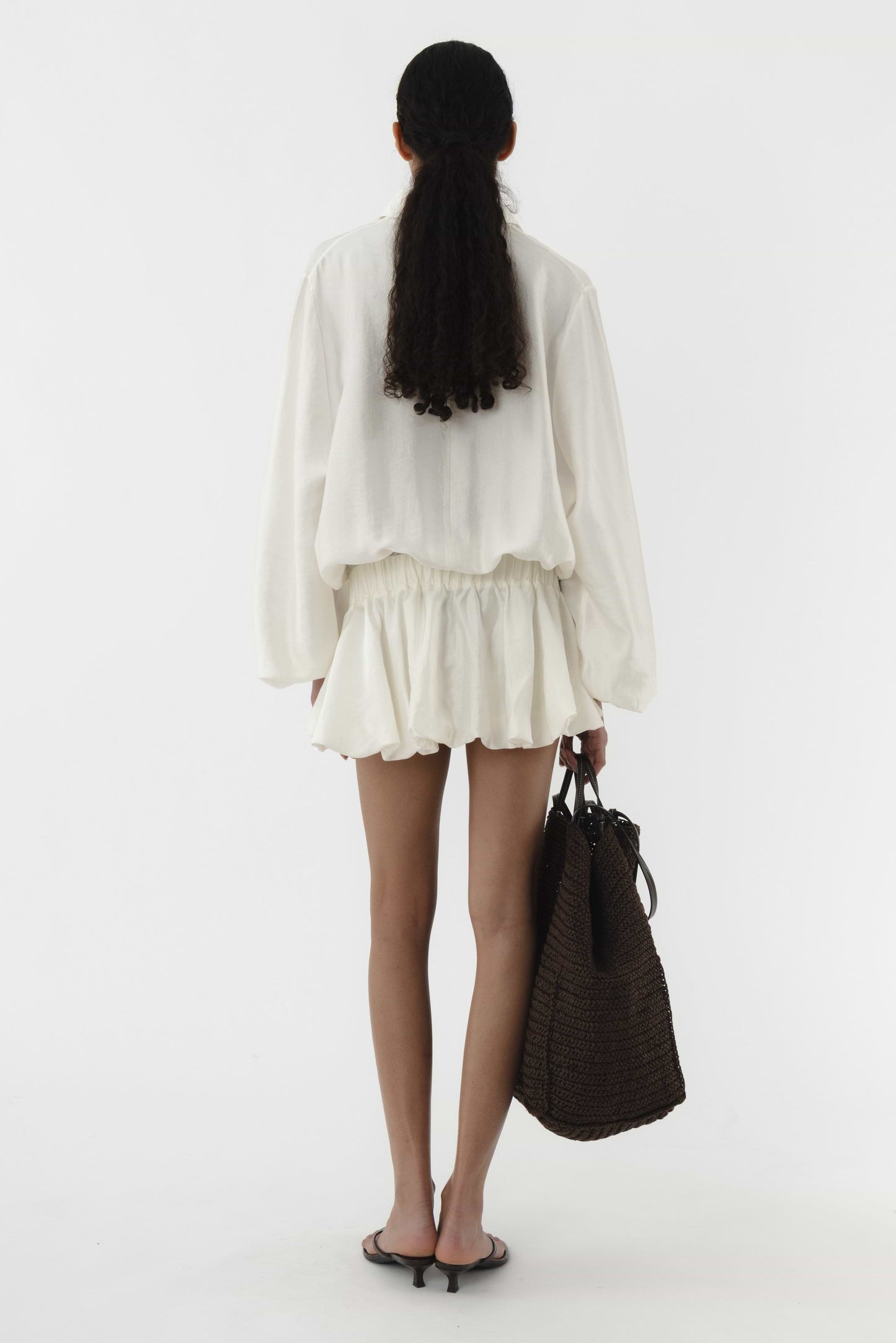 ARAKII Balloon Shirt Dress Off-White Size S