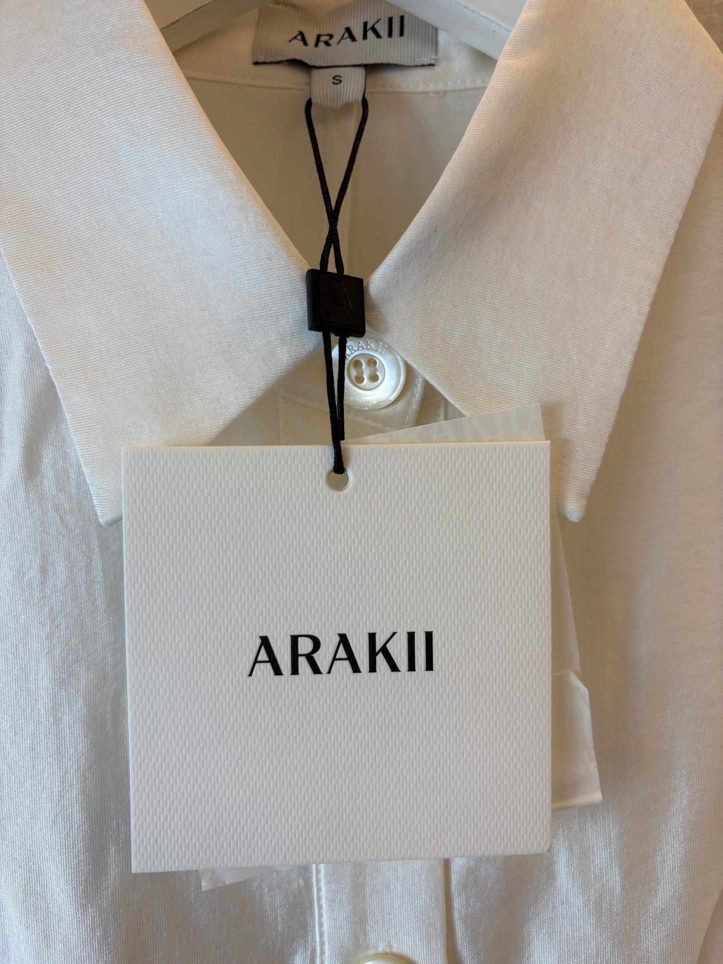 ARAKII Balloon Shirt Dress Off-White Size S
