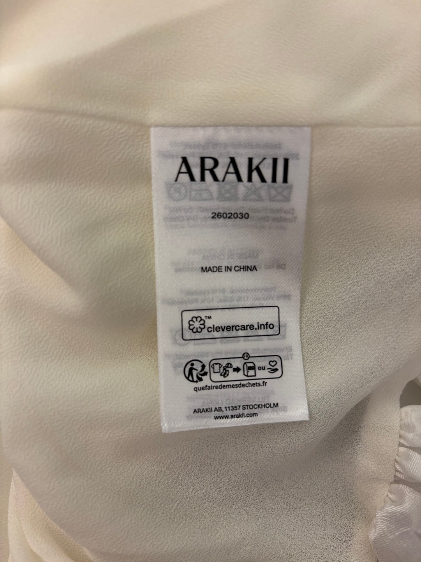ARAKII Balloon Shirt Dress Off-White Size S