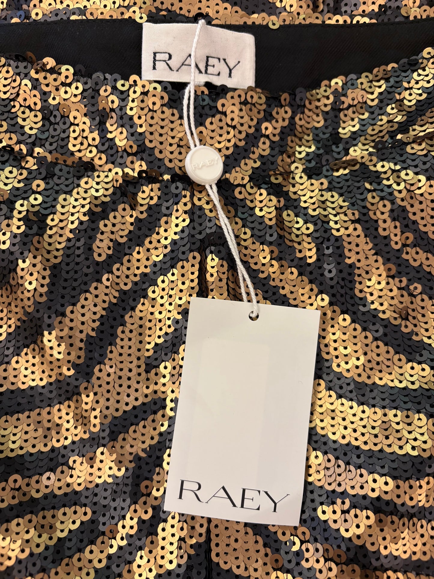 RAEY Tiger Sequin Bootcut Trousers Size 8 / S