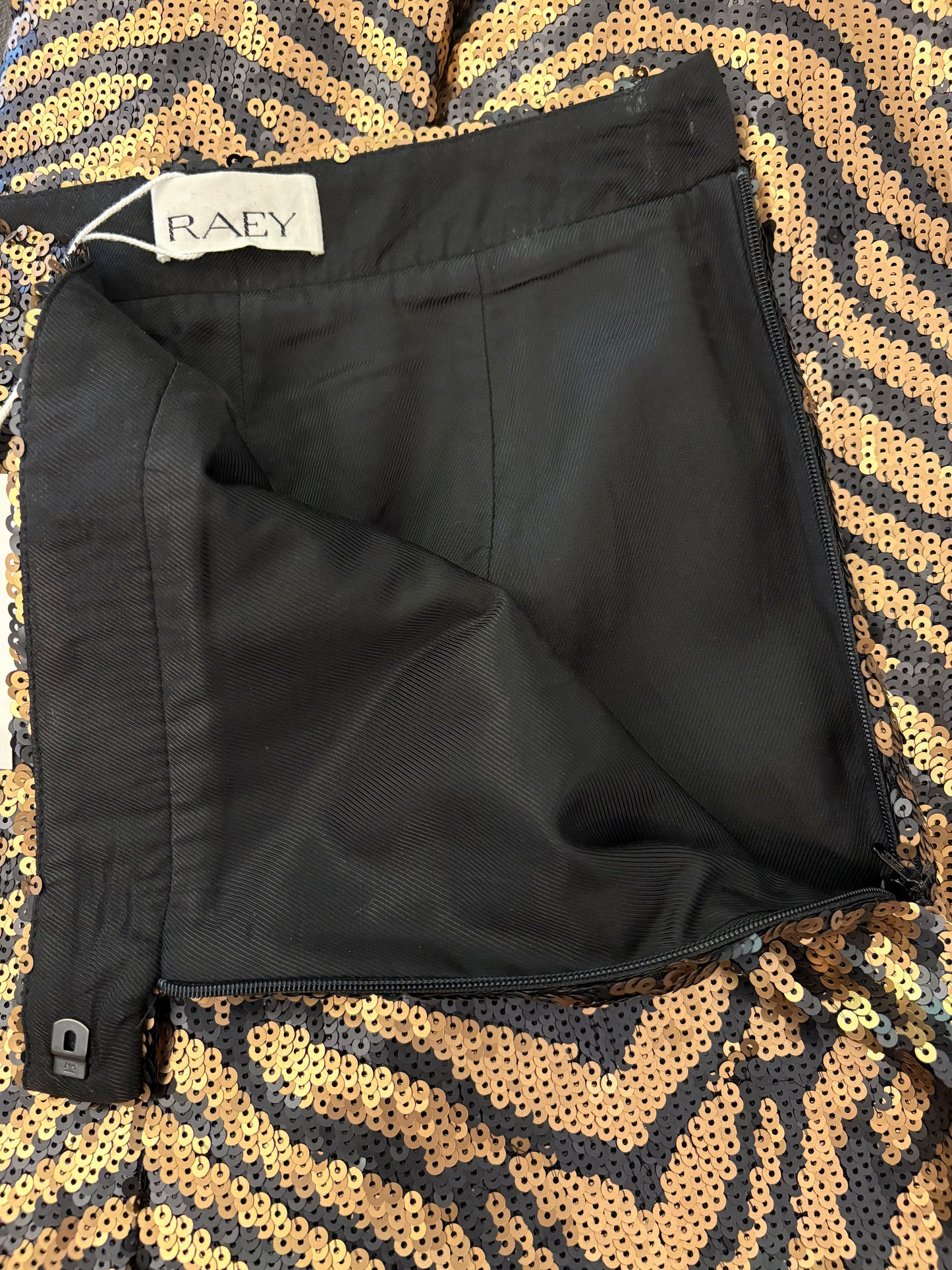 RAEY Tiger Sequin Bootcut Trousers Size 8 / S