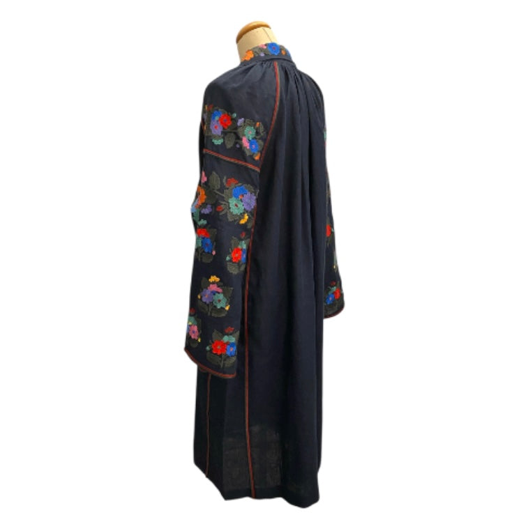 VITA KIN Embroidered Linen Dress Size XS