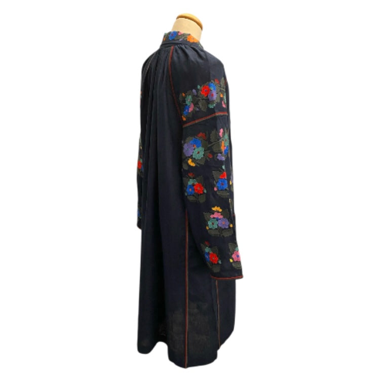 VITA KIN Embroidered Linen Dress Size XS