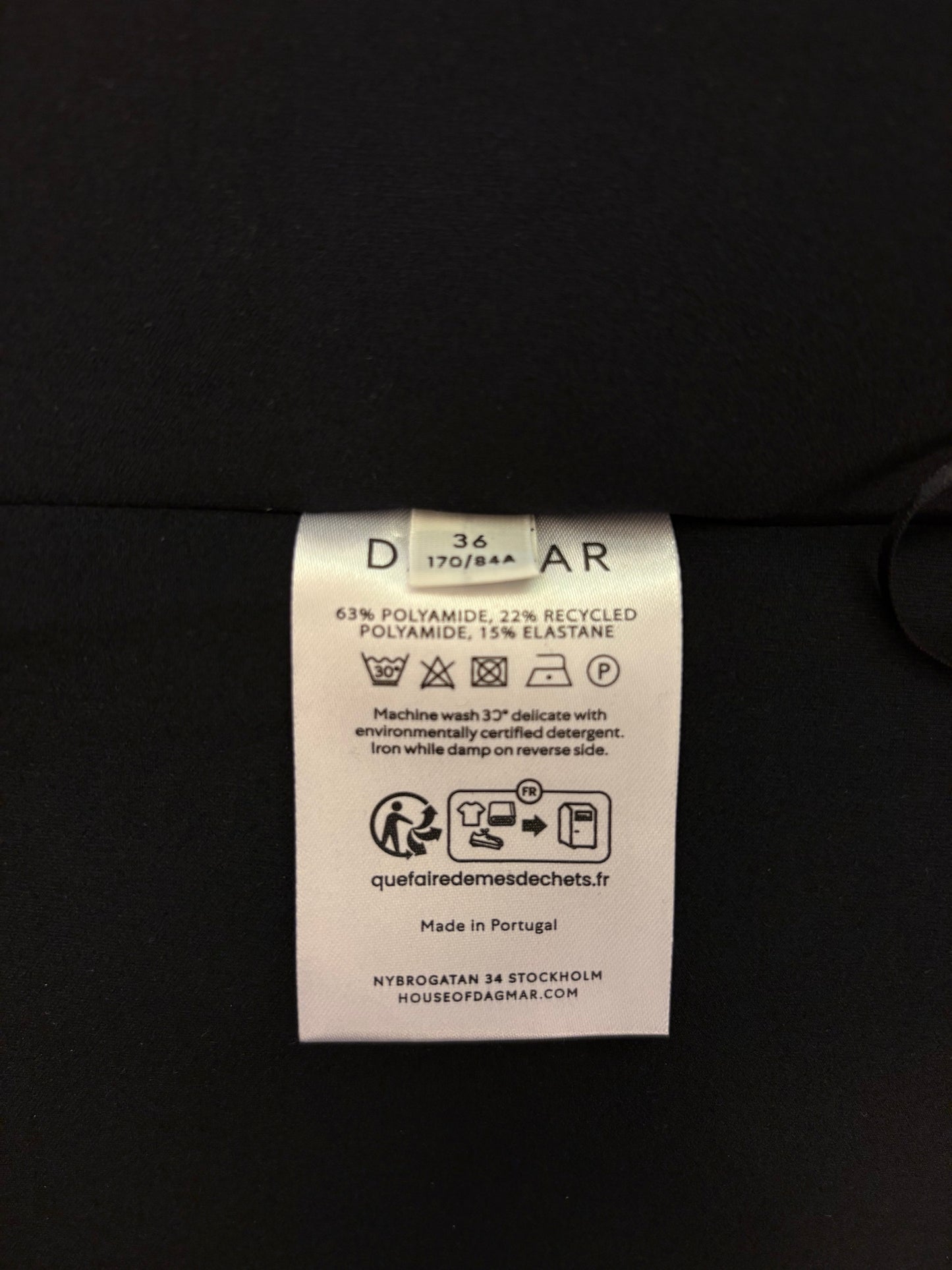 HOUSE OF DAGMAR Square Tube Top Black Size 36