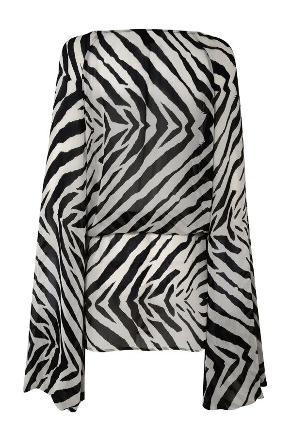 RAT & BOA Kikka Mini Dress - Zebra Print Size S