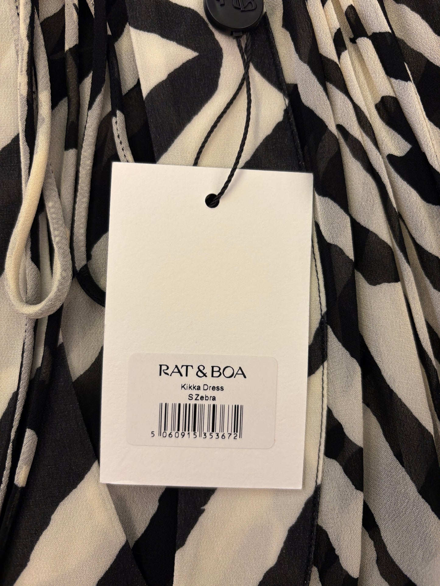 RAT & BOA Kikka Mini Dress - Zebra Print Size S