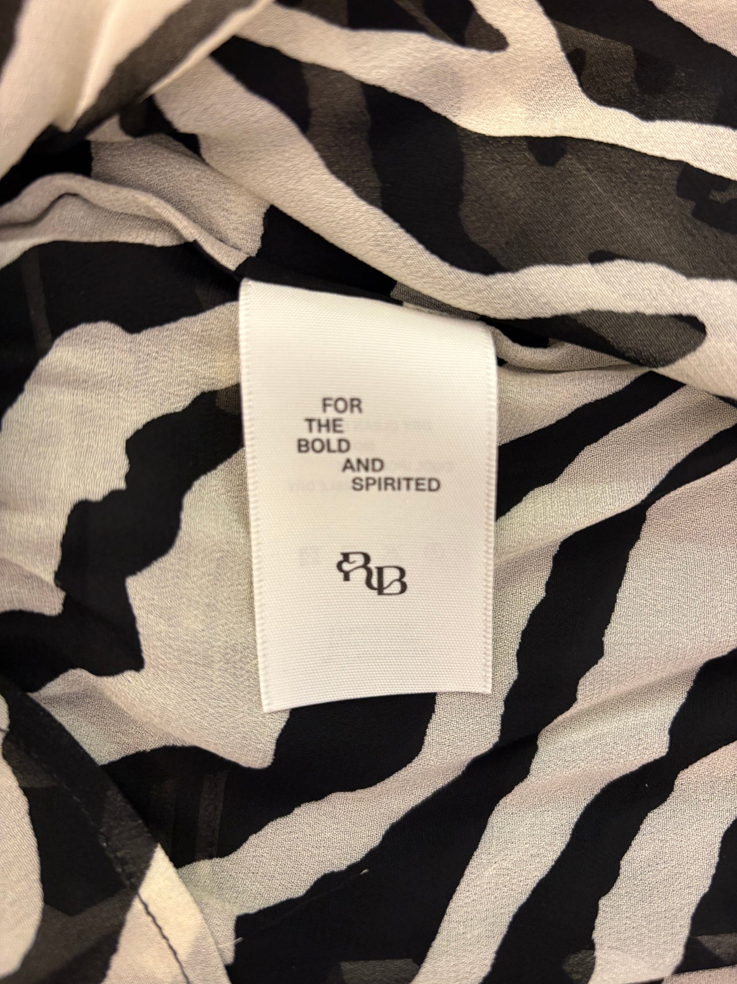 RAT & BOA Kikka Mini Dress - Zebra Print Size S