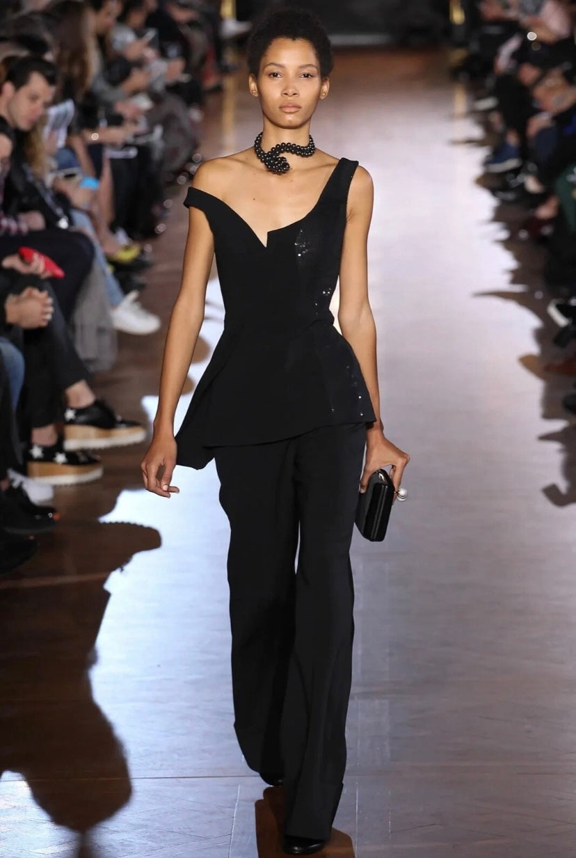 STELLA MCCARTNEY Dixie Asymmetric Wool Top Size It 40 Eu 36