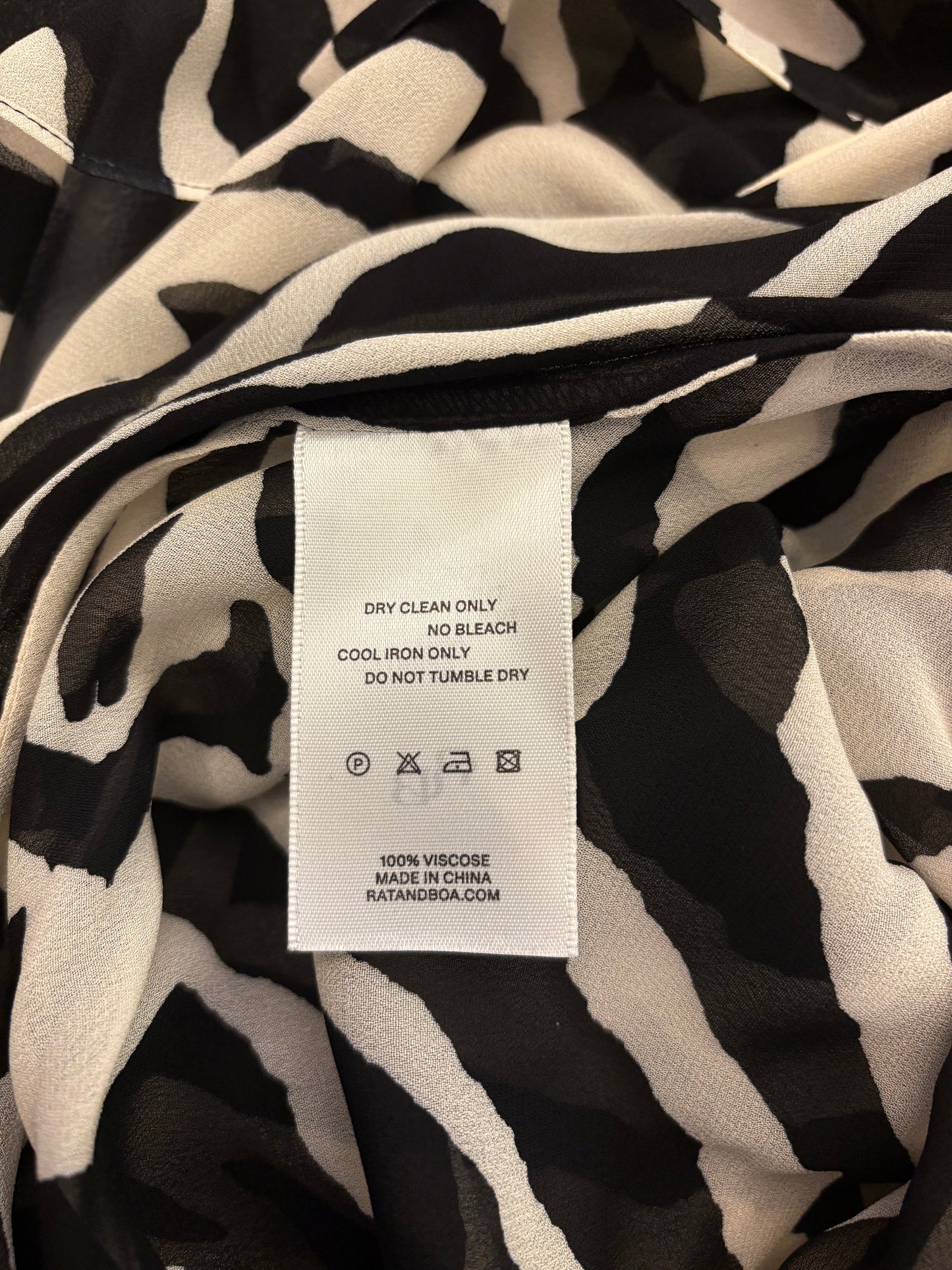 RAT & BOA Zinnia Maxi Dress - Zebra Print Size S