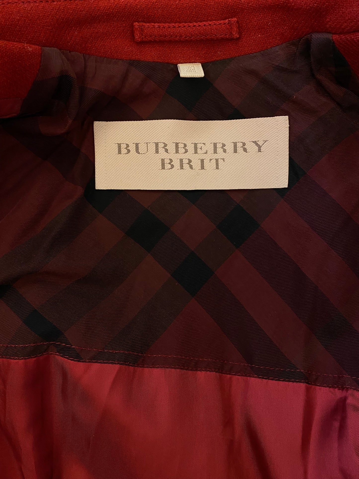 BURBERRY Wool Jacket Red Size 38