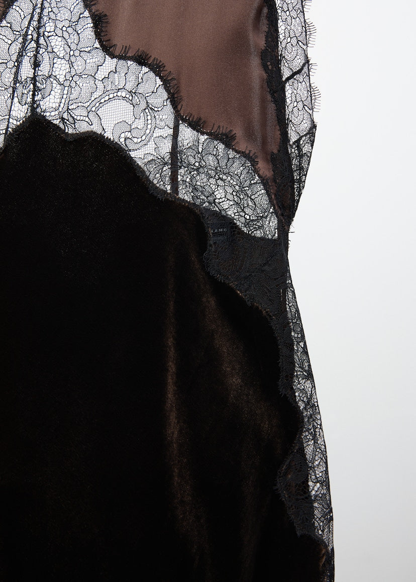 jen ceballos x mango silk velvet slip dress JEN CEBALLOS x MANGO Silk Velvet Slip Dress Size S Boutique Finest