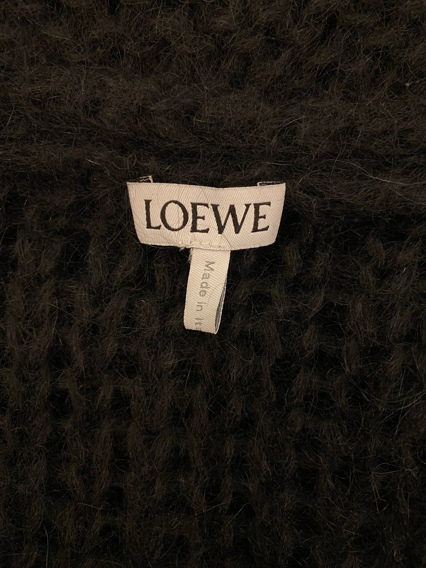LOEWE Anagram Embroidered Mohair Cardigan Size XS