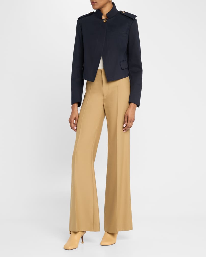 CHLOÉ Cotton Single Button Cropped Jacket Size 36