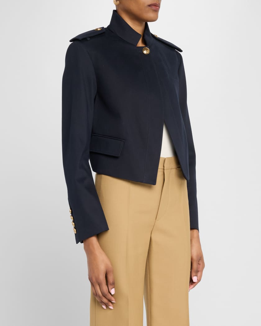 CHLOÉ Cotton Single Button Cropped Jacket Size 36
