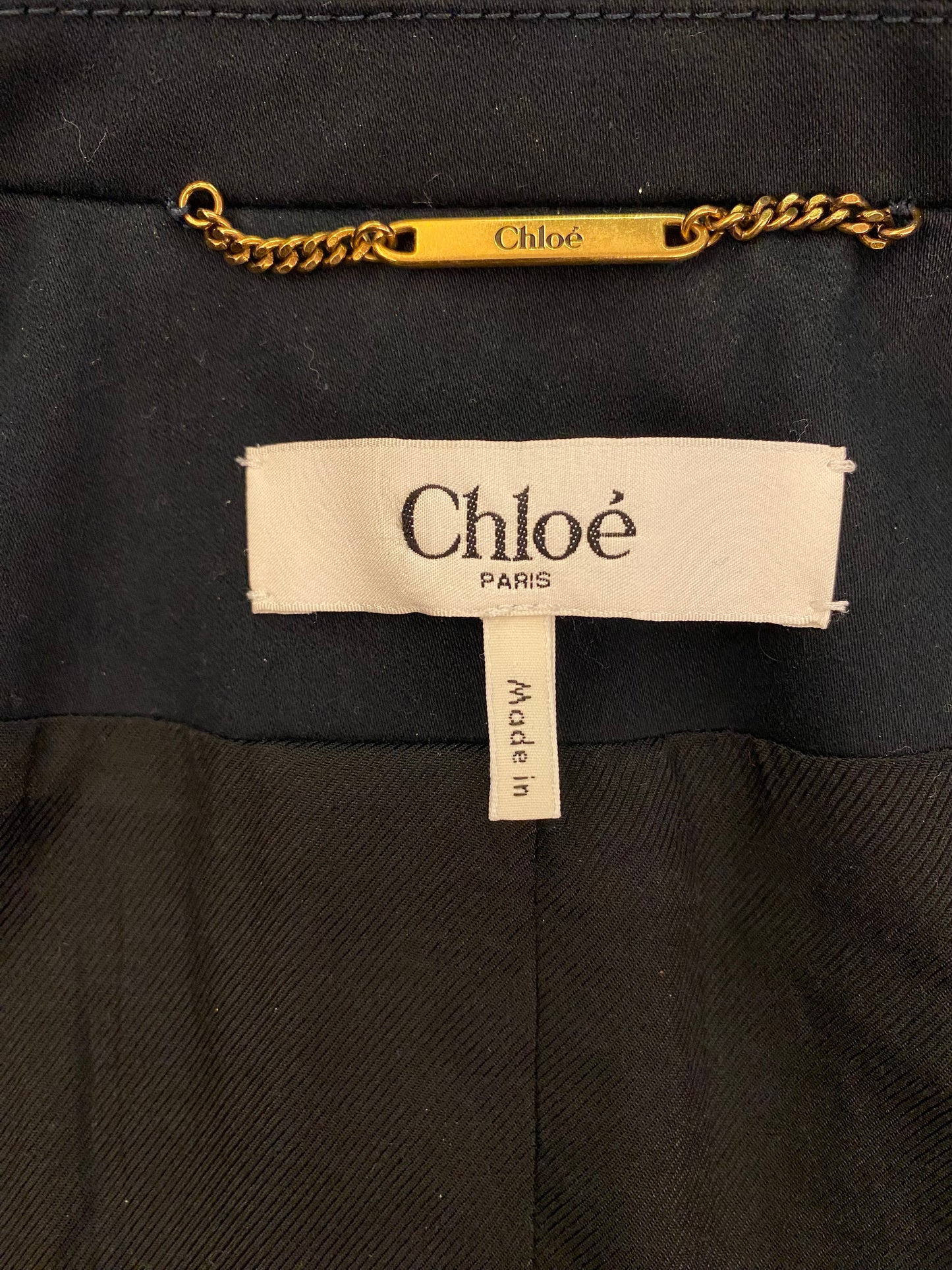 CHLOÉ Cotton Single Button Cropped Jacket Size 36