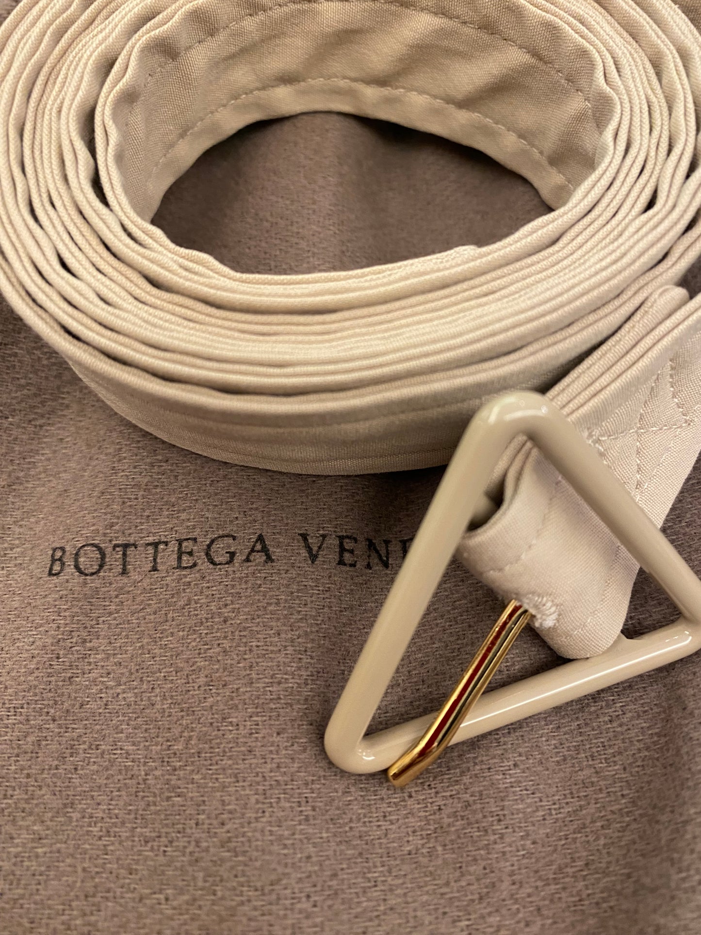 BOTTEGA VENETA Beige Belted Shirt Size It 42