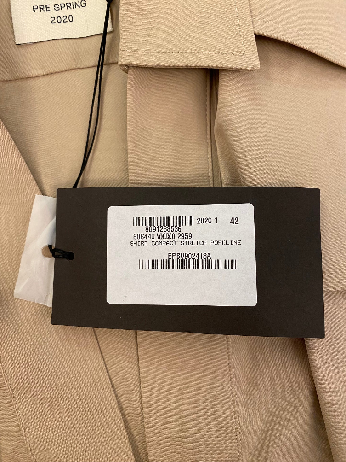 BOTTEGA VENETA Beige Belted Shirt Size It 42