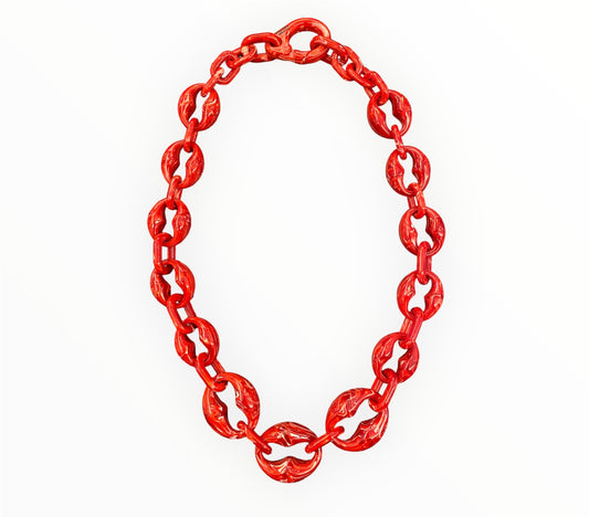 PRADA Chain Necklace Red