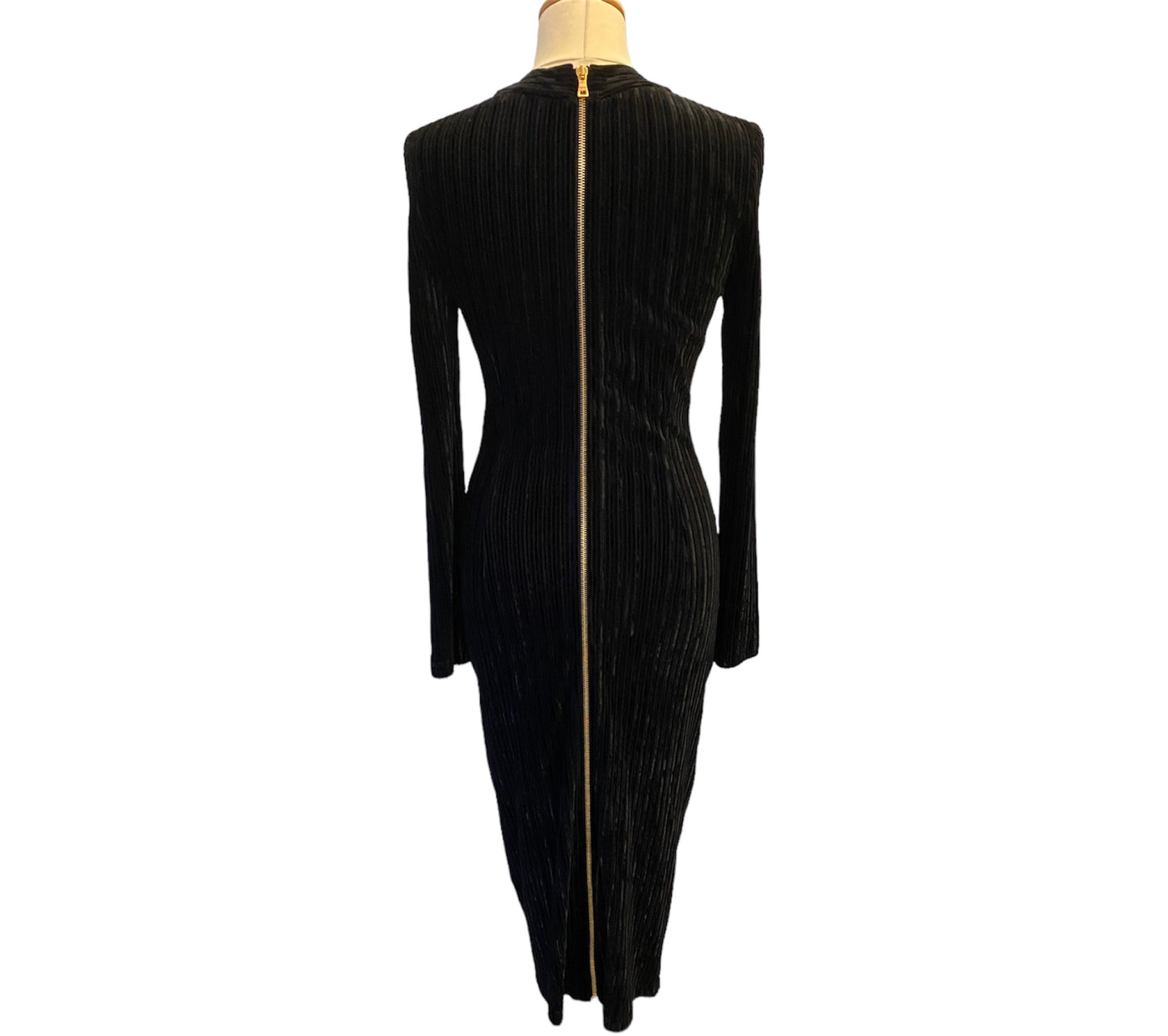 BALMAIN Velvet Midi Dress Size S