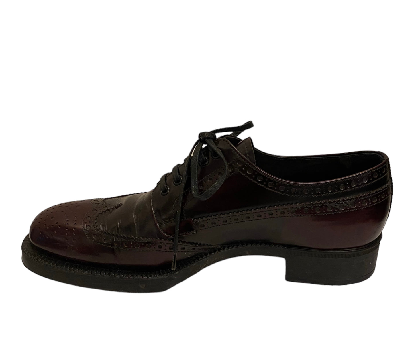 PRADA Leather Lace-up Shoes Size 37