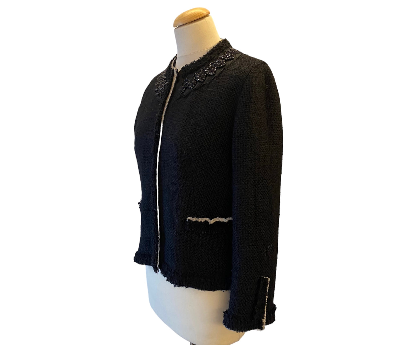 PRADA Wool Black Jacket Size M