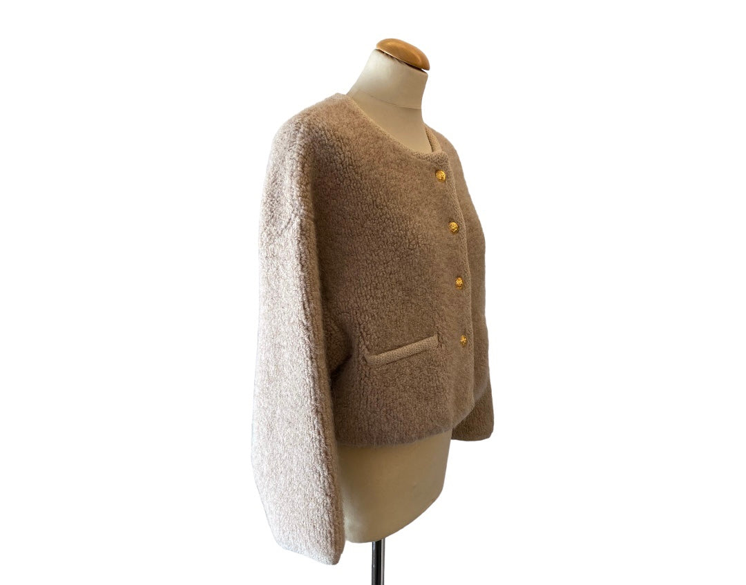 CÉLINE Cardigan Jacket in Alpaca Wool Size M