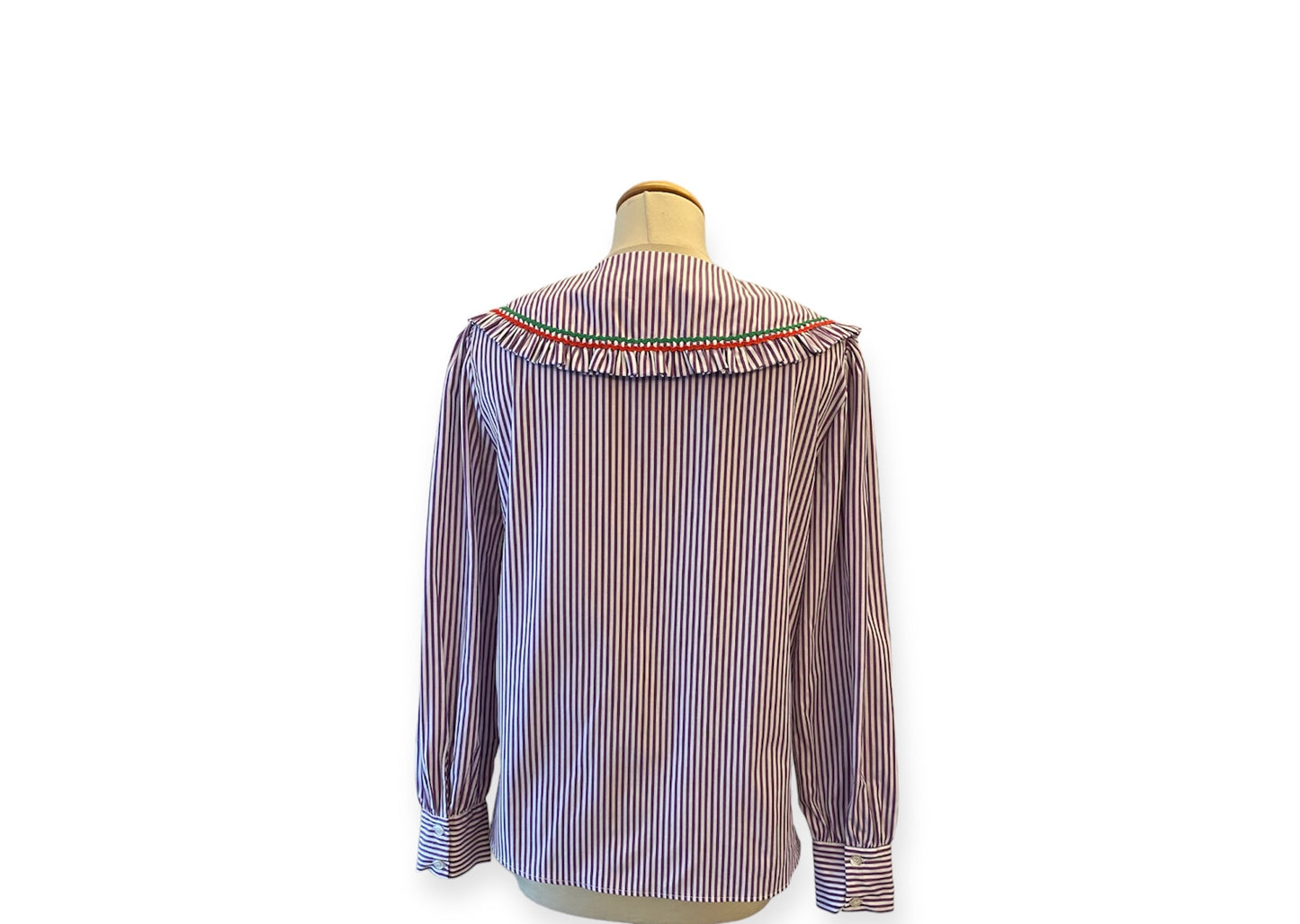 LA VESTE Stripe Purple Shirt Size S