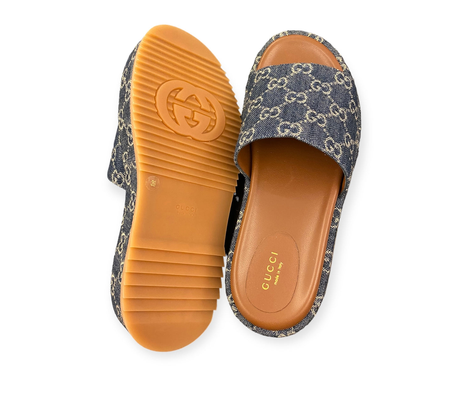 GUCCI Platform Slide Sandal Size 39