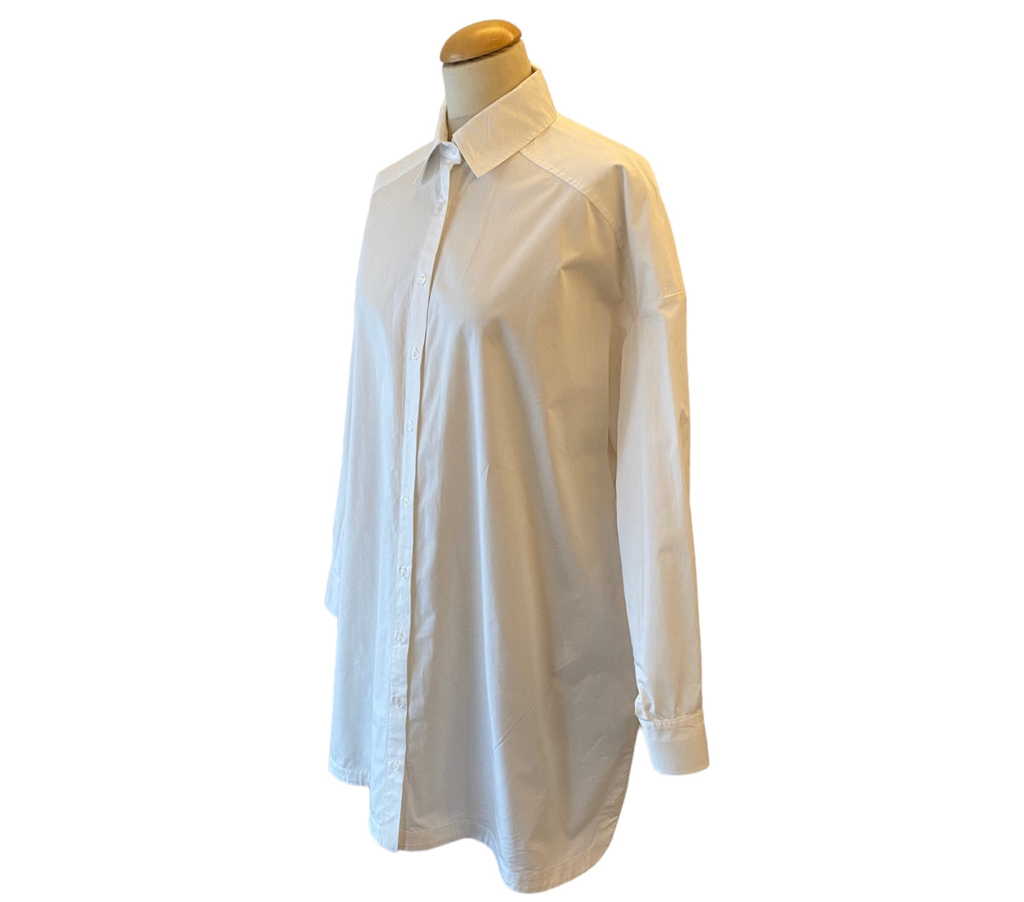 ANINE BING Aubrey Cotton Shirt Dress White Size XS