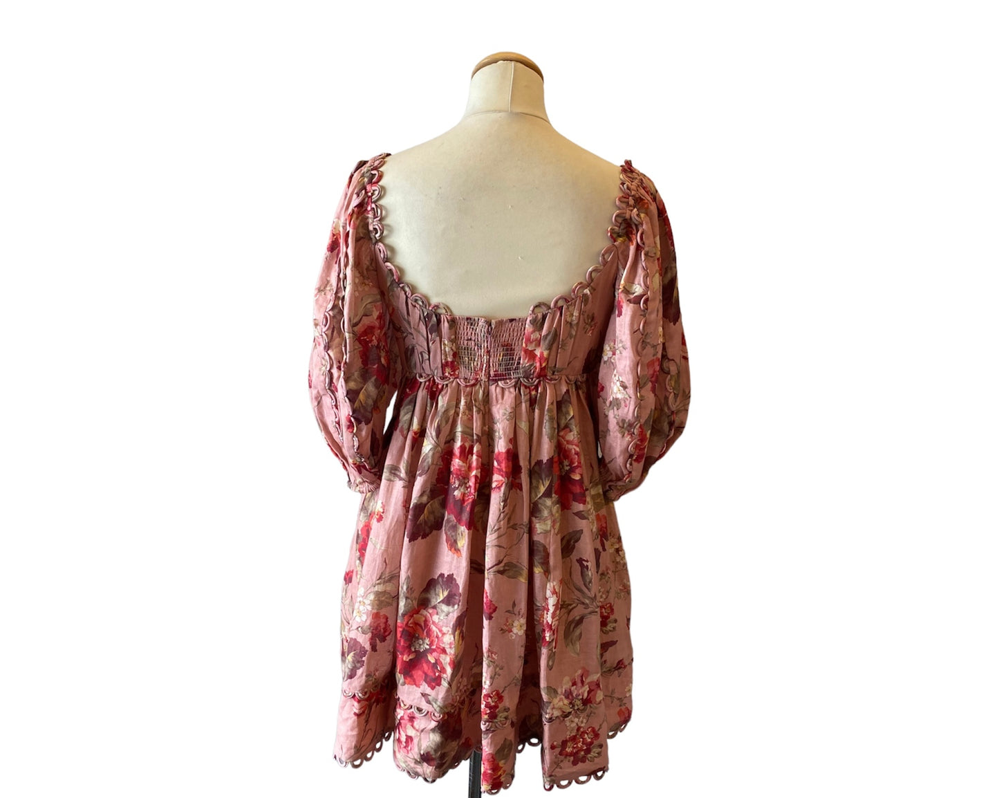 ZIMMERMANN Floral-Print Empire-Waist Dress Size 1/S