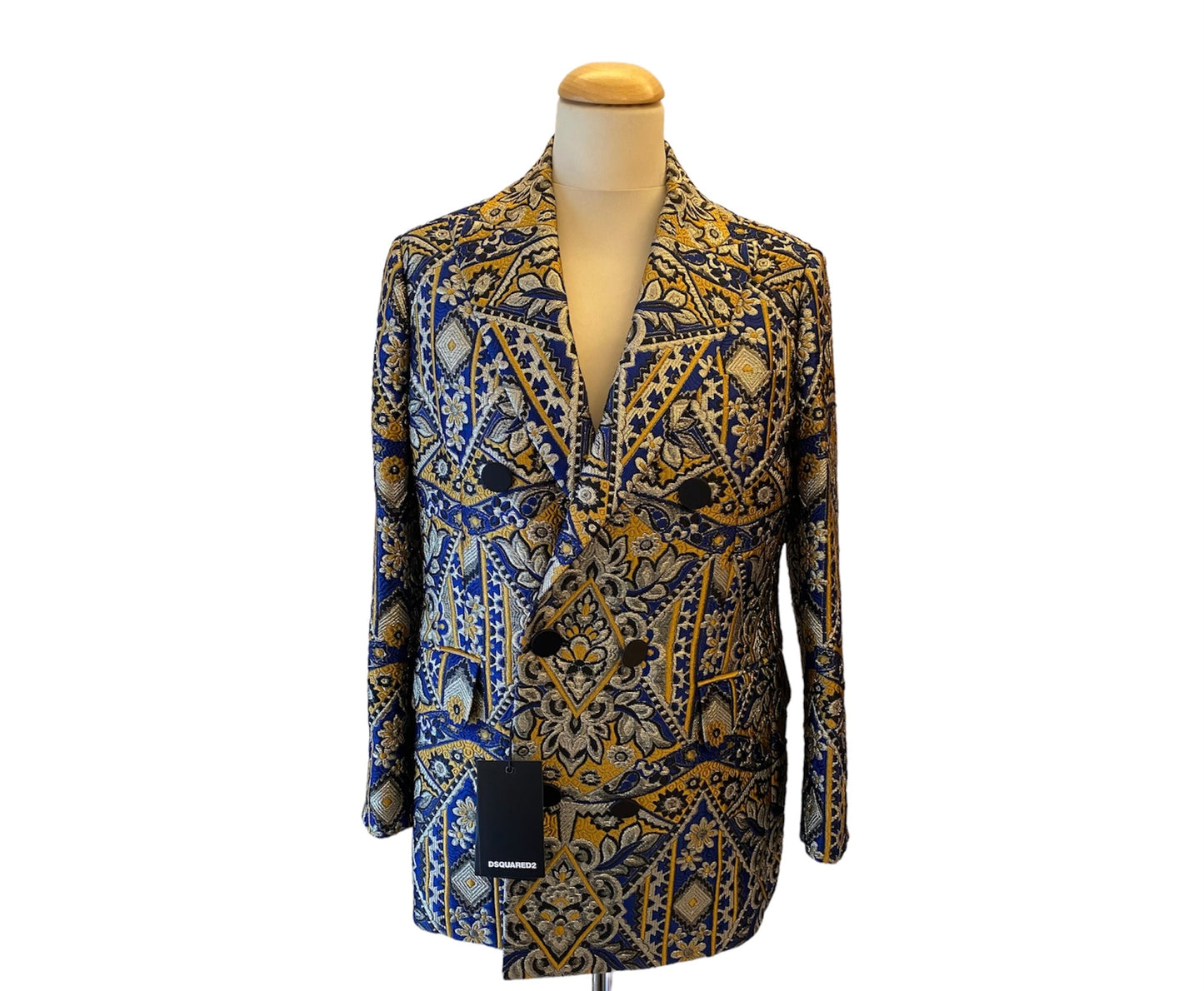 DSQUARED2 Golden Jacquard Jacket Size It 44