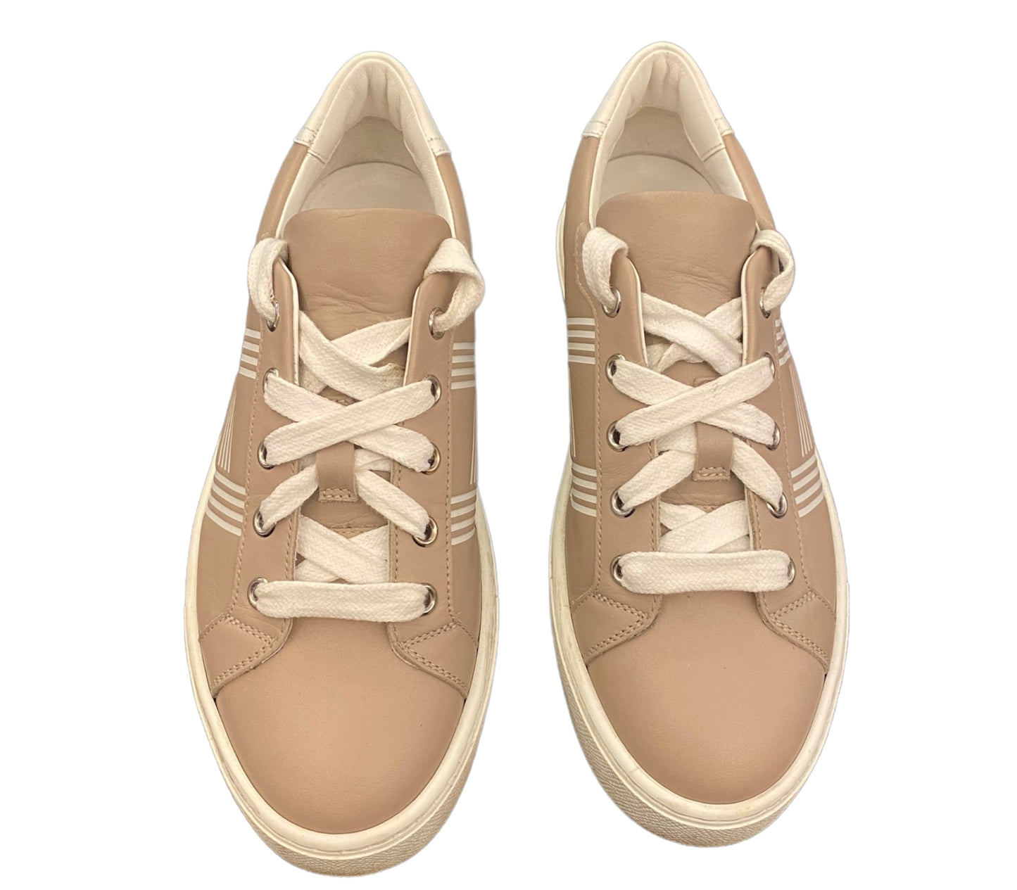 HERMÈS Advantage Sneakers Beige Rose Size 36,5